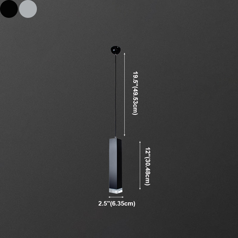 Modern Style Linear Hanging Light Metal 1 Light Pendant Lamp for Dining Room