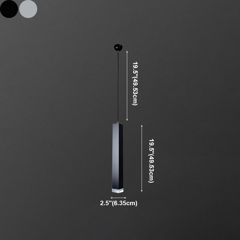 Modern Style Linear Hanging Light Metal 1 Light Pendant Lamp for Dining Room