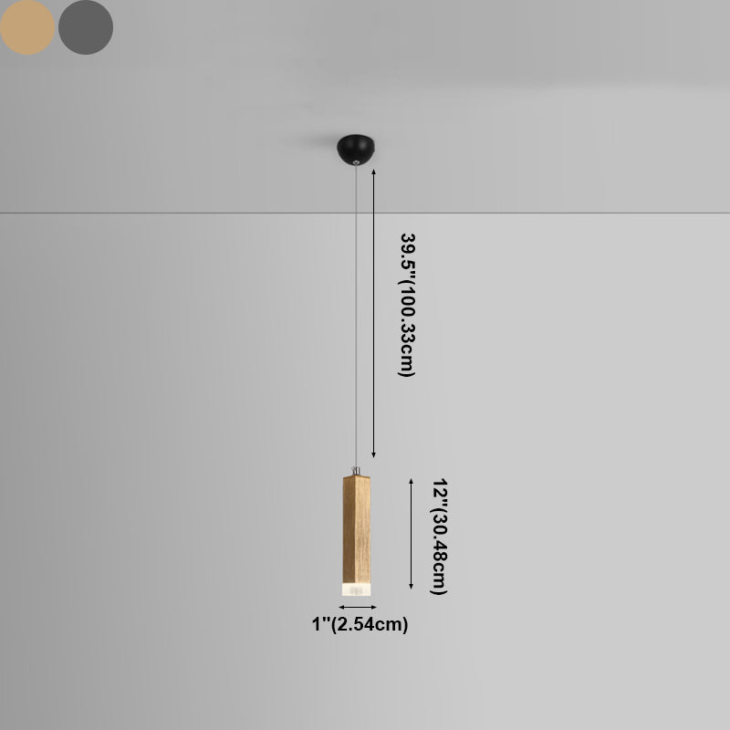 Modern Style Linear Hanging Light Metal 1 Light Pendant Lamp for Dining Room