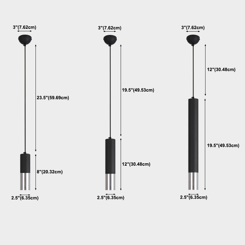 Style moderne linéaire suspendu metal métallique 1 lumière suspendue légère pour le salon