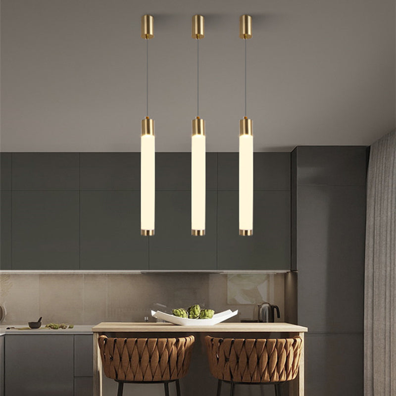 Ampiante moderna a sospensione minimalista a 1 illuminazione in stile moderno illuminazione appesa in metallo