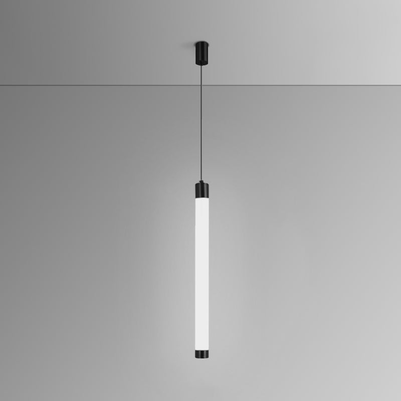 Ampiante moderna a sospensione minimalista a 1 illuminazione in stile moderno illuminazione appesa in metallo