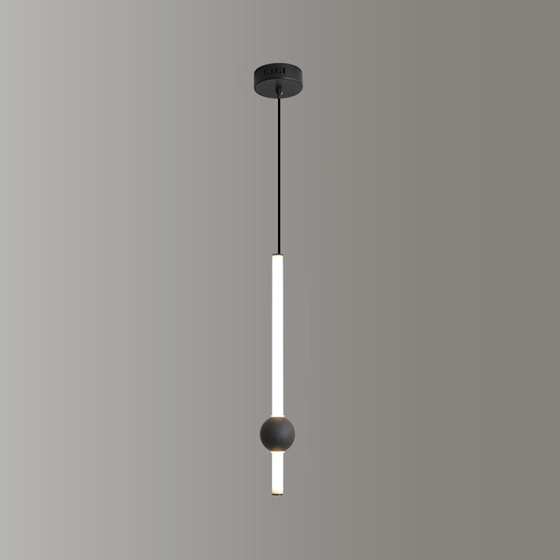 Salle de salle à manger minimalisme de pendentif en fer linéaire