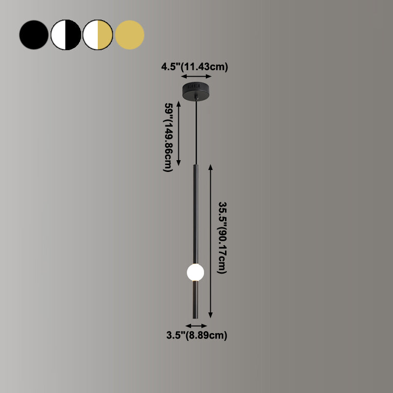 Salle de salle à manger minimalisme de pendentif en fer linéaire