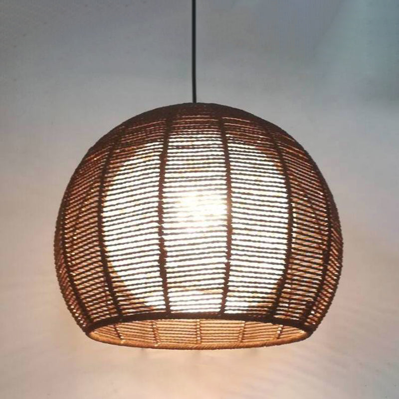 Japanisches Seil Anhänger Licht 1 Licht Global Hanging Deckenleuchte für Esszimmer