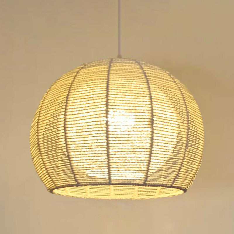 Japanisches Seil Anhänger Licht 1 Licht Global Hanging Deckenleuchte für Esszimmer