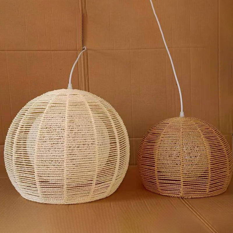 Japanisches Seil Anhänger Licht 1 Licht Global Hanging Deckenleuchte für Esszimmer