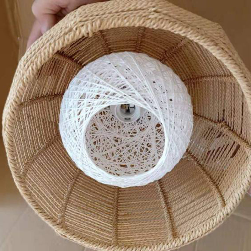 Japanisches Seil Anhänger Licht 1 Licht Global Hanging Deckenleuchte für Esszimmer