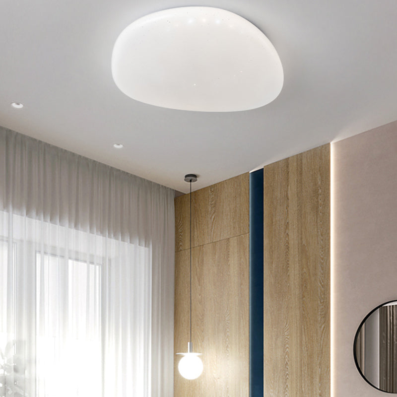 White Geometric Ceiling Light Nordic-Style LED Acrylic Flush Mount Ceiling Light