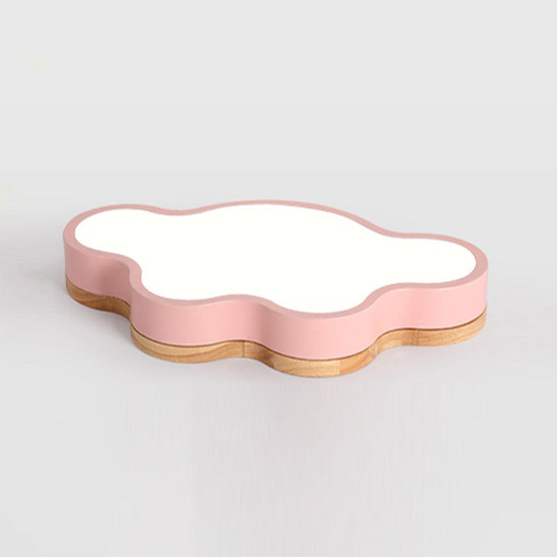 Luci montate a soffitto in legno a forma di nuvola Illuminazione a soffitto a LED da incasso