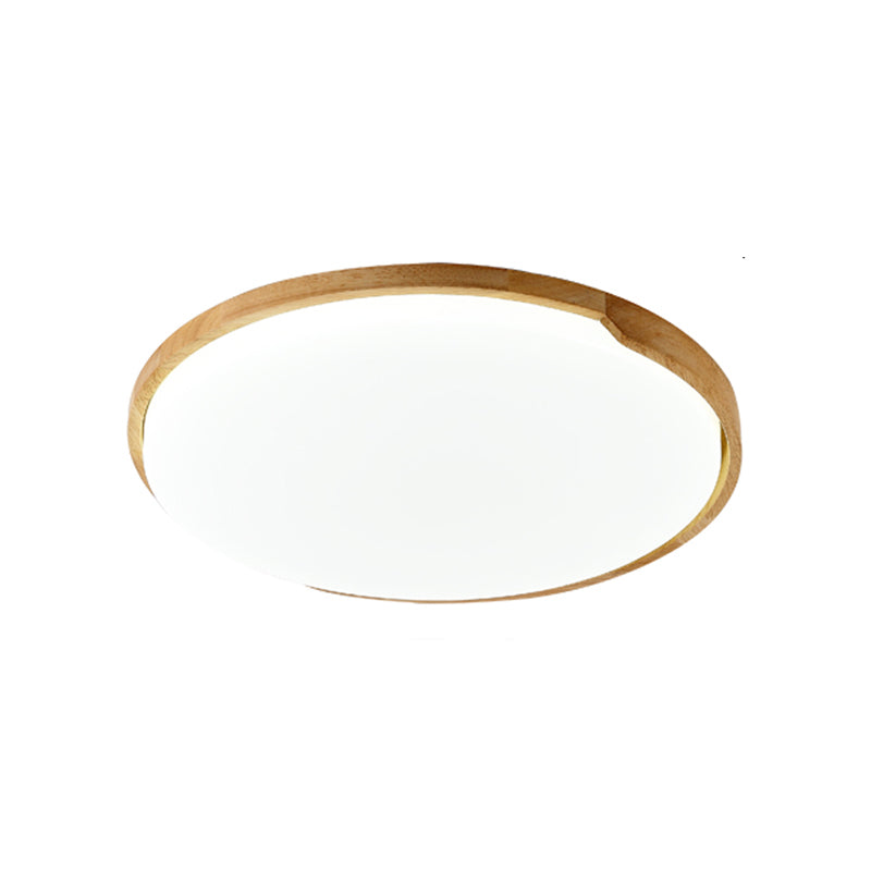 Wooden Ceiling Mounted Light Contemporary Flush Mount Lamp with Acrylic Shade