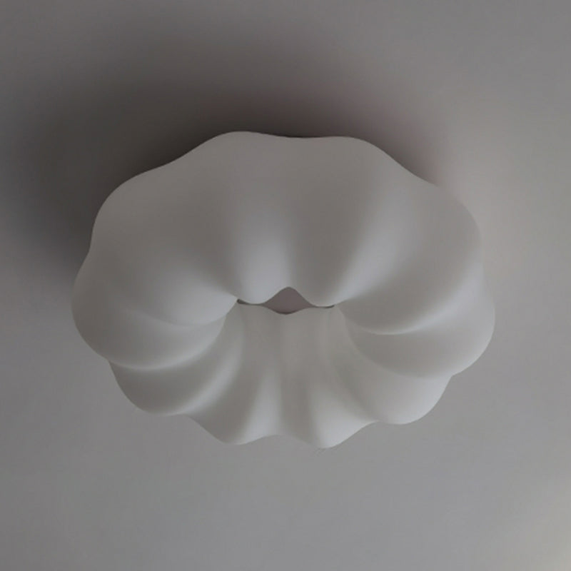 Metal Close to Ceiling Lamp Modern Style LED Cloud White Ceiling Lighting