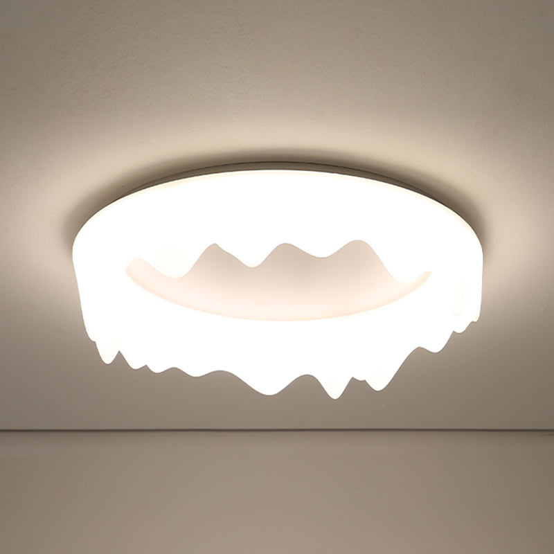 Crown Living Room Ceiling Light Fixture Metal LED Nordic Ceiling Mount Lamp Fixture