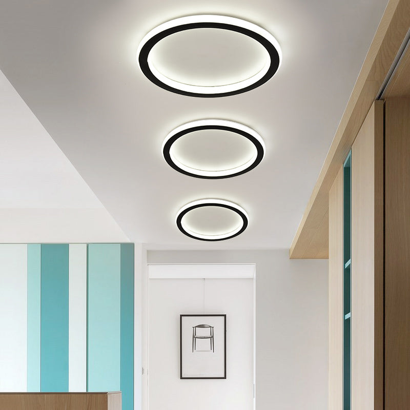 Contemporary Geometric Ceiling Light Fixture Metal LED Aisle Ceiling Mount Lamp Fixture
