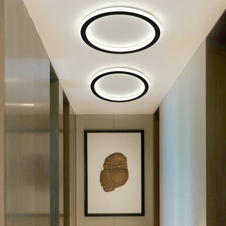 Contemporary Geometric Ceiling Light Fixture Metal LED Aisle Ceiling Mount Lamp Fixture