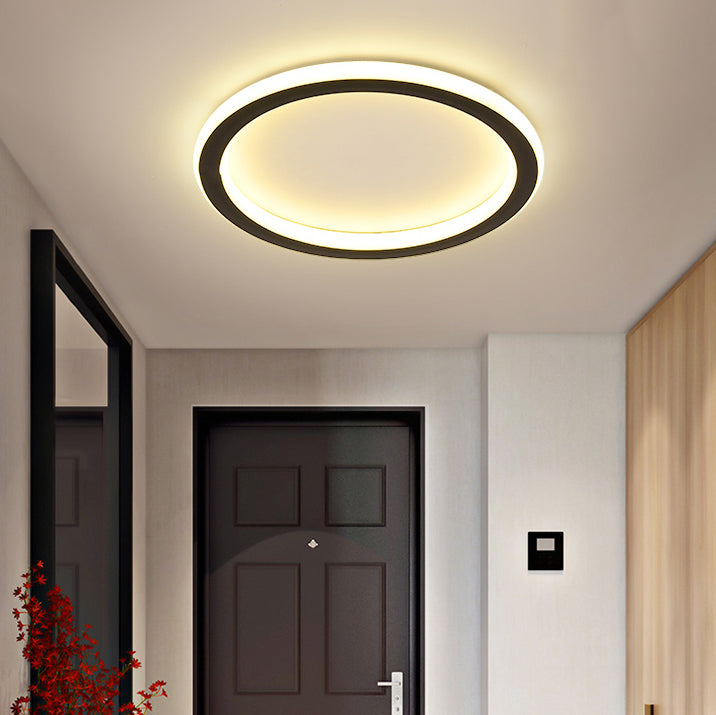Contemporary Geometric Ceiling Light Fixture Metal LED Aisle Ceiling Mount Lamp Fixture