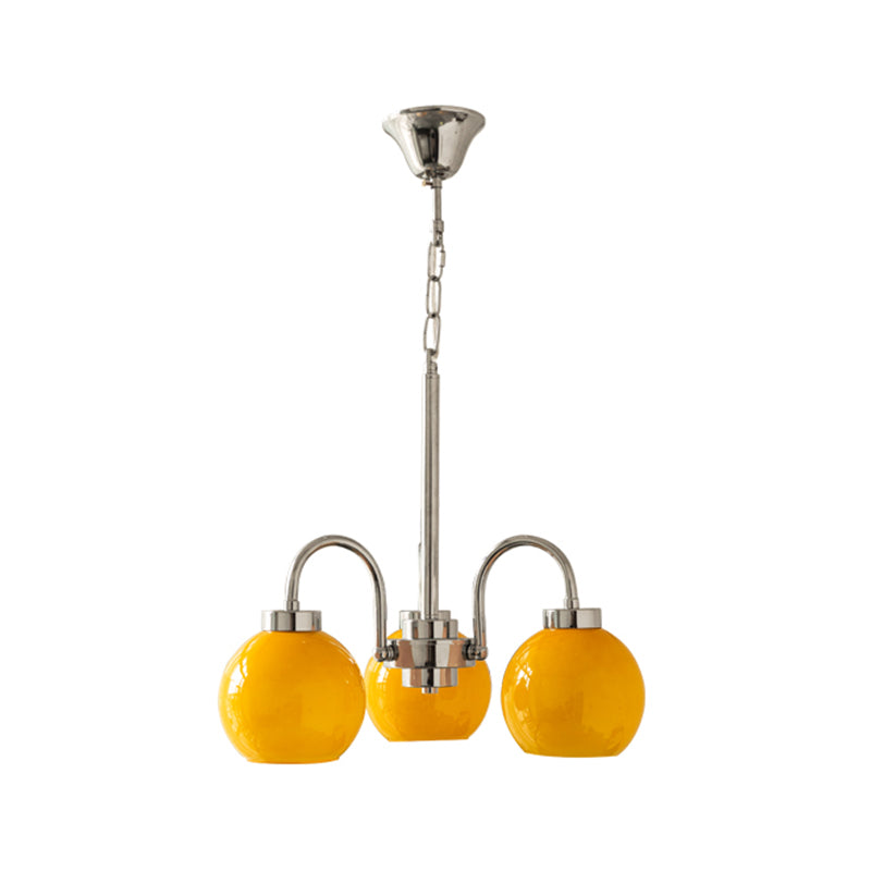 Modern Multi Head Glass Chandelier Light Fixtures Restaurant Hanging Chandelier