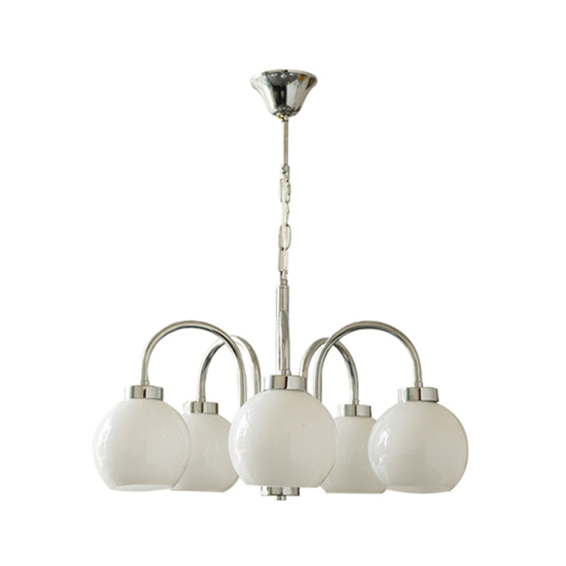 Modern Multi Head Glass Chandelier Light Fixtures Restaurant Hanging Chandelier