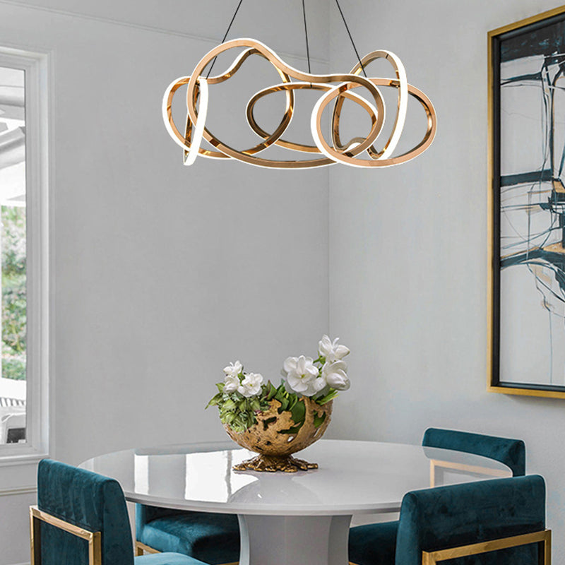 Lámpara lineal lámpara de lámpara de lámpara múltiple LED colgante para dormitorio para dormitorio