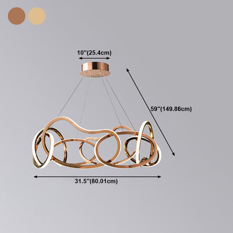 Lámpara lineal lámpara de lámpara de lámpara múltiple LED colgante para dormitorio para dormitorio
