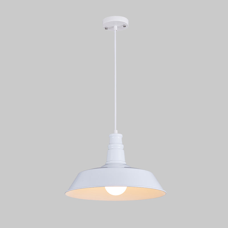 Lampada a sospensione a forma di fienile multicolore Metal industriale 1 ristorante Bulb Hanging Light