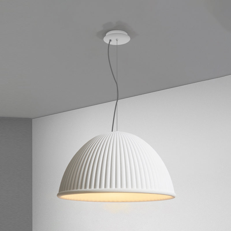 Salle à manger suspendue résine 1 ampoule de style macaron de style macaron en dôme