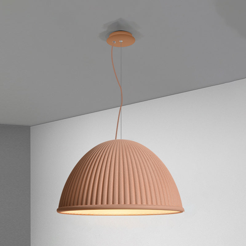 Salle à manger suspendue résine 1 ampoule de style macaron de style macaron en dôme