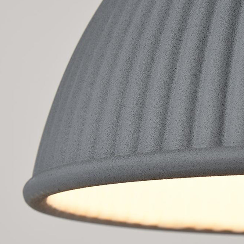 Salle à manger suspendue résine 1 ampoule de style macaron de style macaron en dôme