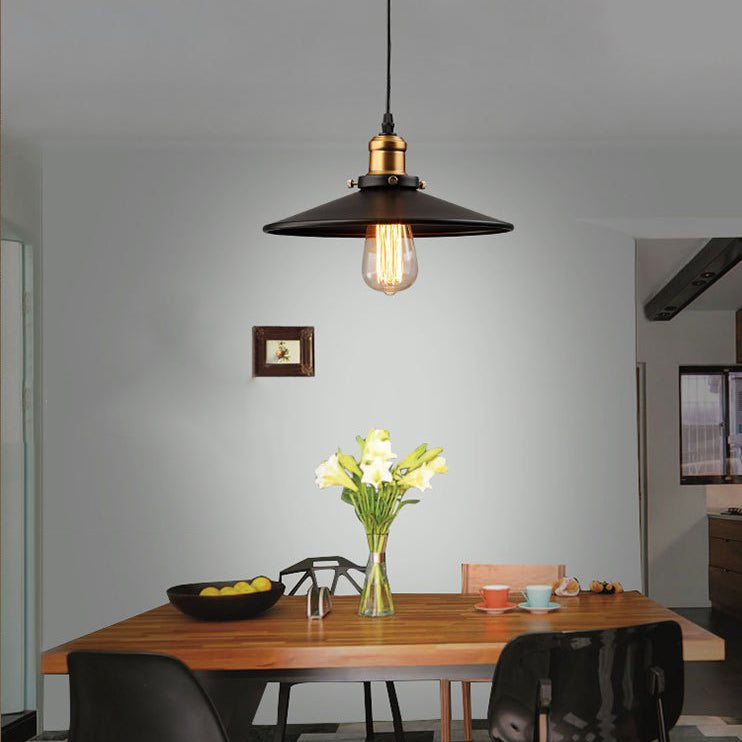 Lampada a sospensione di ferro a bulbo singolo a sospensione a bulbo singola
