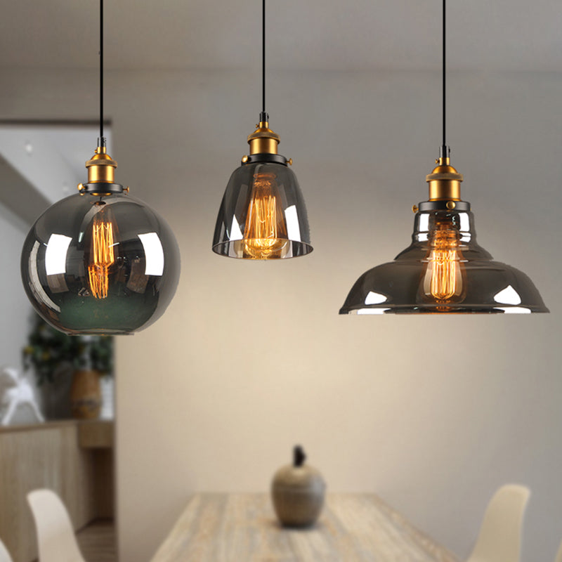 Lámpara colgante geométrica de una sola bomba