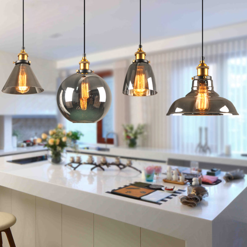 Lámpara colgante geométrica de una sola bomba