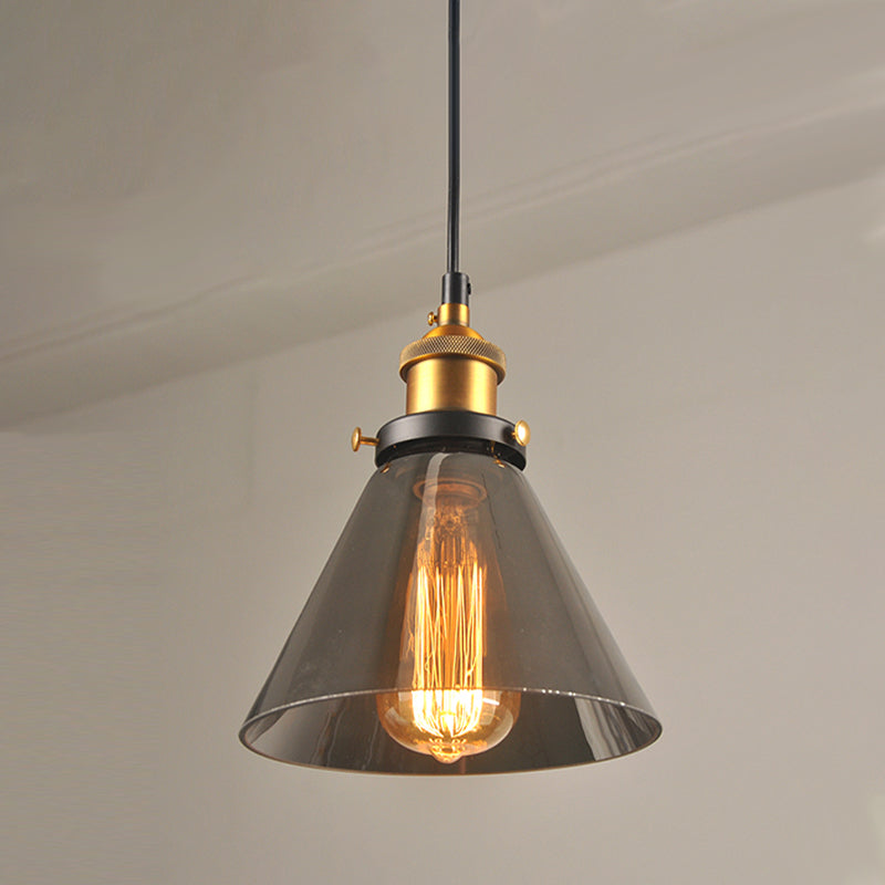 Lámpara colgante geométrica de una sola bomba