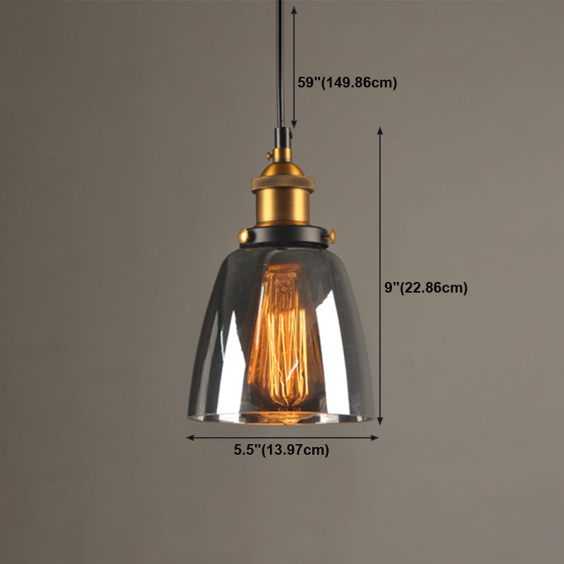 Lámpara colgante geométrica de una sola bomba