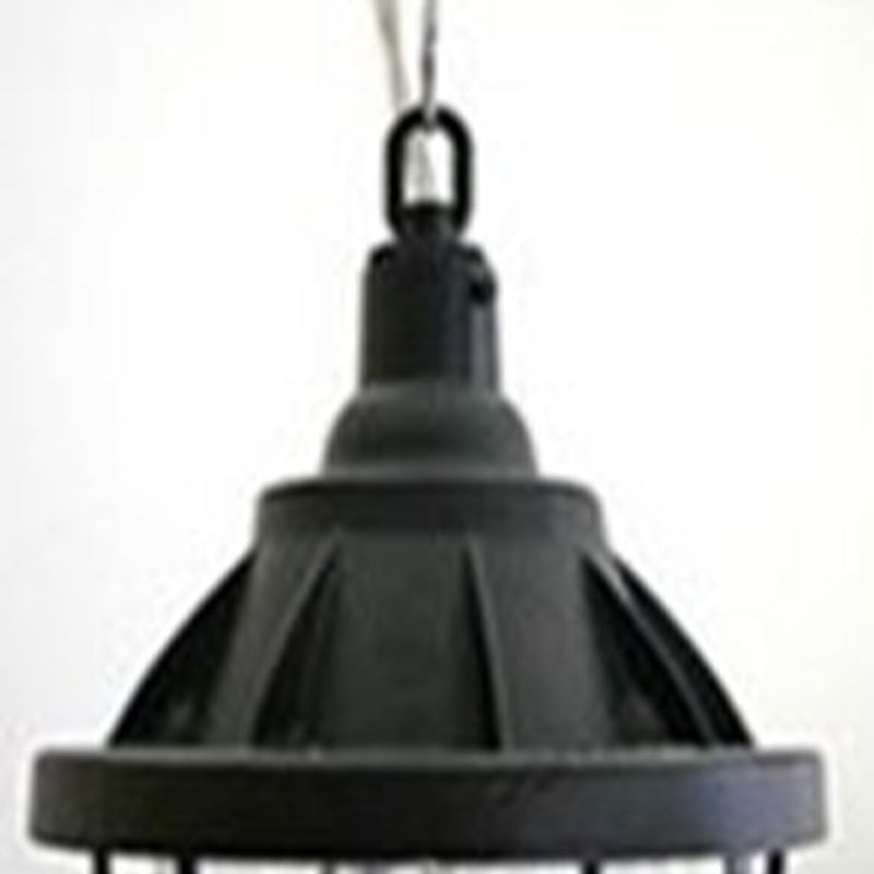 Caged Clear Glass Small Pendant Factory Style 1 Bulb Hanging Light for Restaurant