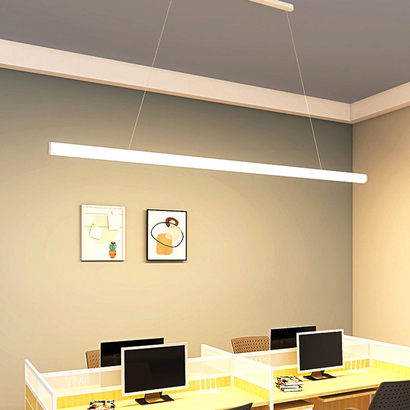 Metal Island Leuchte Einfacher Stil 1-Licht-lineare Hanglampe mit Acrylschatten