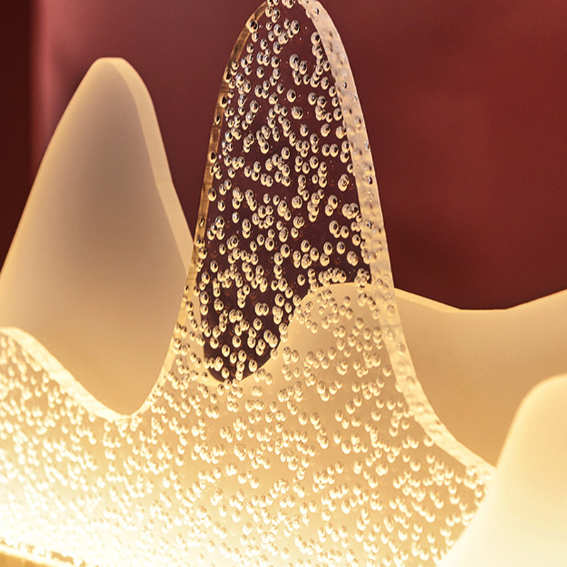 Black Metal Island Lightsing Lámpara de colgantes LED de restaurante moderno con sombra acrílica