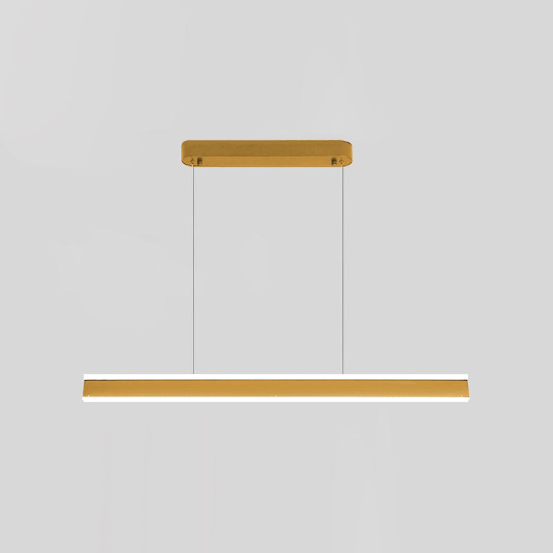 Rechteck Island Leuchte Einfache LED -Restaurant Hängende Lampe mit Acrylschatten