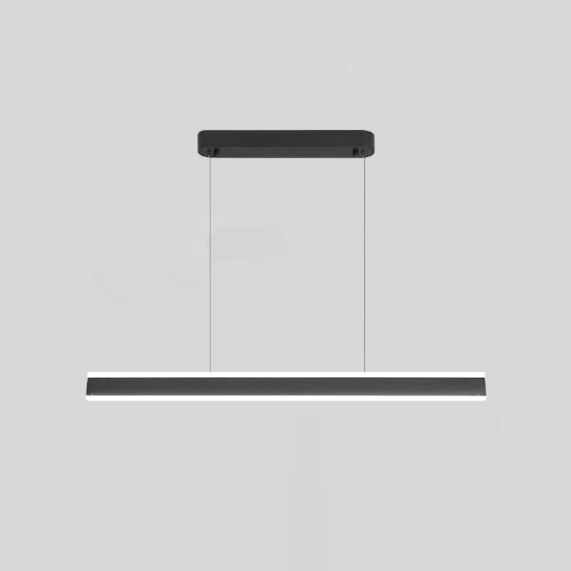 Rechteck Island Leuchte Einfache LED -Restaurant Hängende Lampe mit Acrylschatten