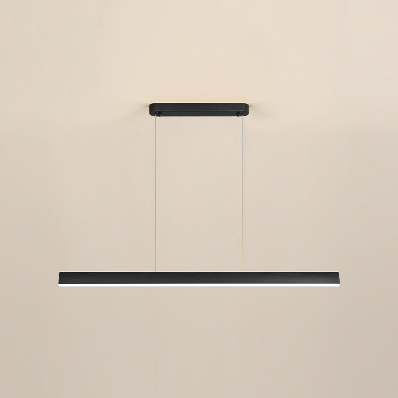 Rechteck Island Leuchte Einfache LED -Restaurant Hängende Lampe mit Acrylschatten