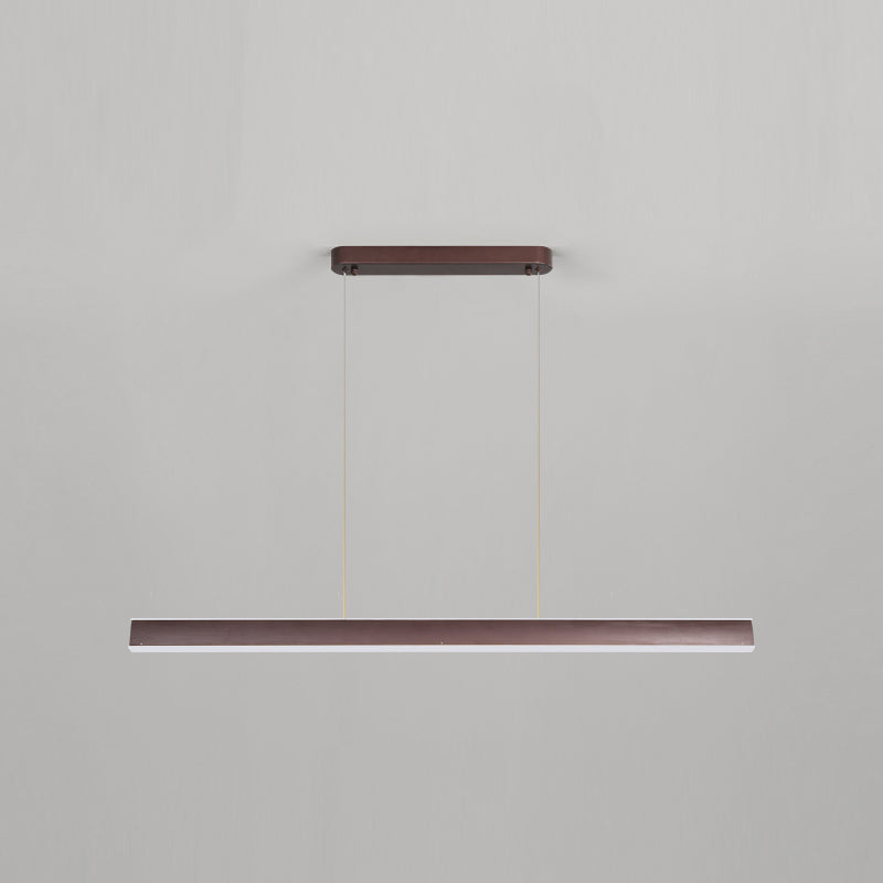 Rechteck Island Leuchte Einfache LED -Restaurant Hängende Lampe mit Acrylschatten