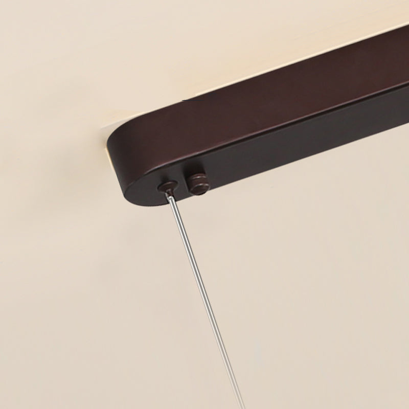 Rechteck Island Leuchte Einfache LED -Restaurant Hängende Lampe mit Acrylschatten