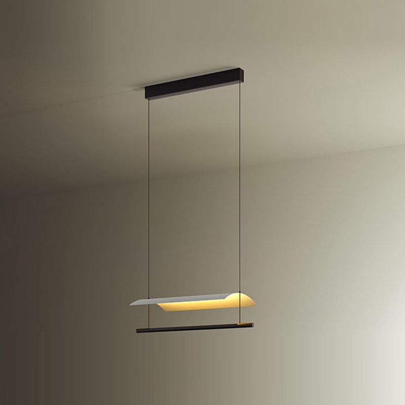 Moderne Geometry Island Leuchte weiße LED -Restaurant Hanging Lampe