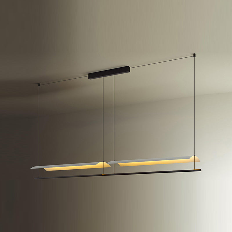 Moderne Geometry Island Leuchte weiße LED -Restaurant Hanging Lampe