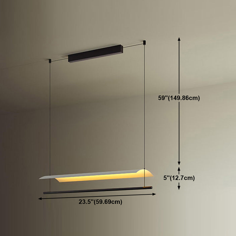 Moderne Geometry Island Leuchte weiße LED -Restaurant Hanging Lampe