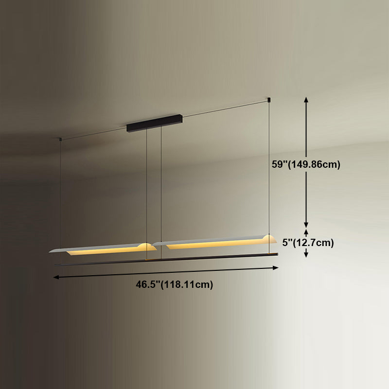 Moderne Geometry Island Leuchte weiße LED -Restaurant Hanging Lampe