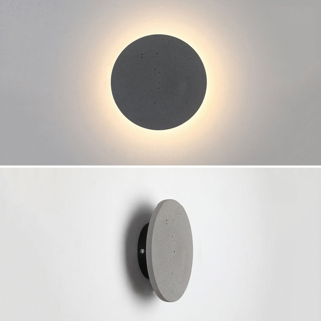 Moderner Stil Zement Wandleuchte runde Form LED -Wandleuchte für draußen