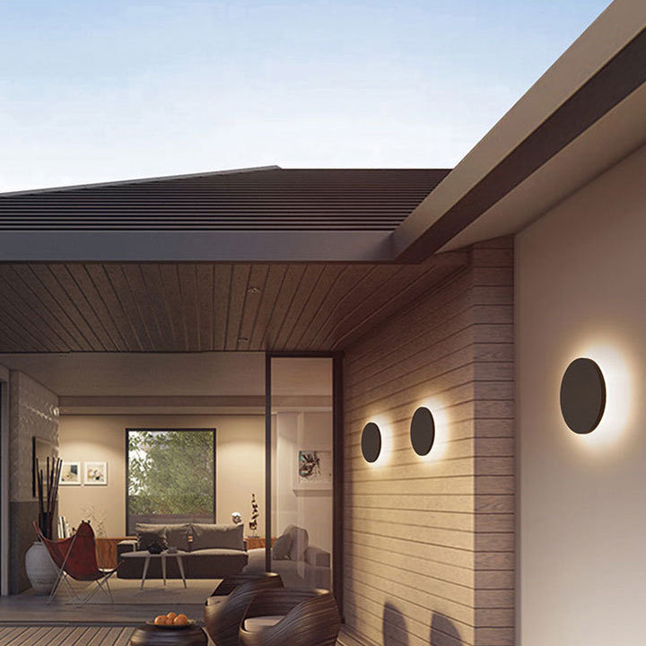 Moderner Stil Zement Wandleuchte runde Form LED -Wandleuchte für draußen