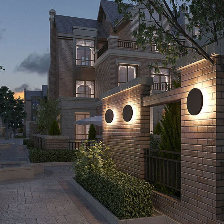 Moderner Stil Zement Wandleuchte runde Form LED -Wandleuchte für draußen