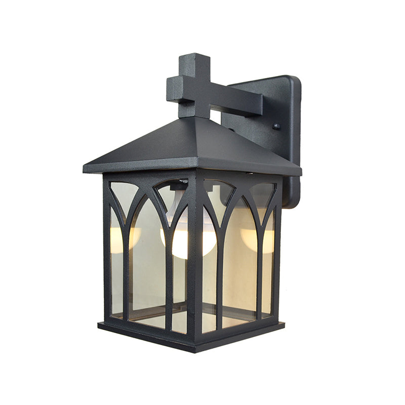 Moderne Aluminium -Wandleuchte Geometrieform 1 Lichtwandleuchten mit Glas für draußen