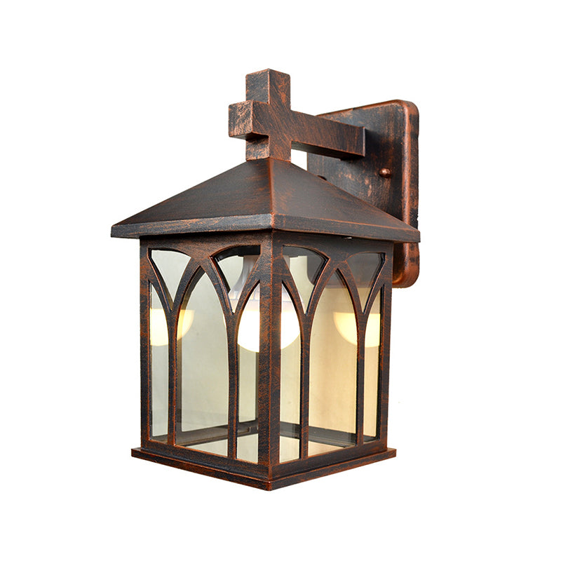 Moderne Aluminium -Wandleuchte Geometrieform 1 Lichtwandleuchten mit Glas für draußen